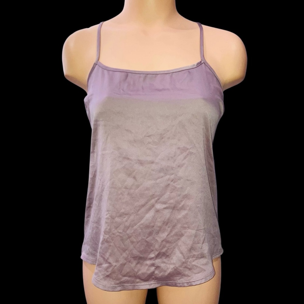 Victoria's Secret Cami Camisole Brown Beige Satin Modal Tank Top Sz Small